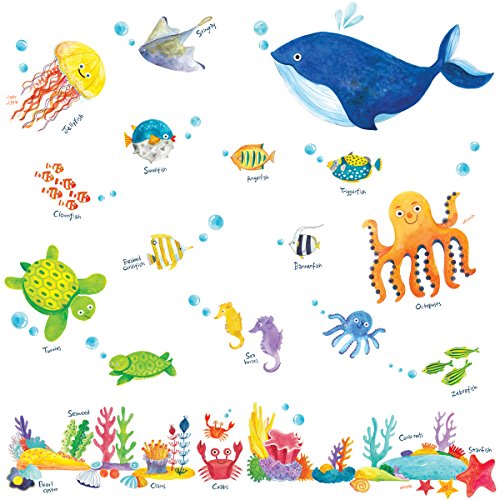 Decowall DW-1311 Unter dem Meer Wandsticker Wandaufkleber Wandtattoo Kinderzimmer