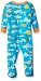 Hatley Baby Boys 0-24m Infant Footed Coverall Fish Bones Footies, Multicoloured (Blue), 3-6 Months