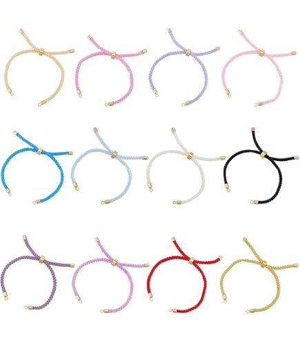 PH PandaHall 5pz Bracciale Regolabile Corda Con Cursore 12.5cm
