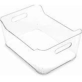 INKULTURE Refrigerator Pantry Organizer and Storage Bins And Ice Cube Holder With Front Handle For Fridge, Kitchen Cabinets, 