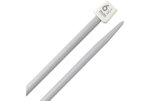 AA SHOPPERS 2 x 35cm Long Plastic Knitting Needles Single Pointed Needles 5mm, 5.5mm, 6mm, 6.5mm, 7mm, 7.5mm, 8mm, 9mm & 10mm (2 x 6.5mm)