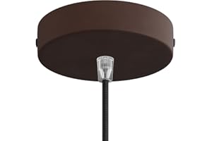 creative cables - Kit rosone cilindrico in Metallo - Conico, Ruggine Scura Verniciata