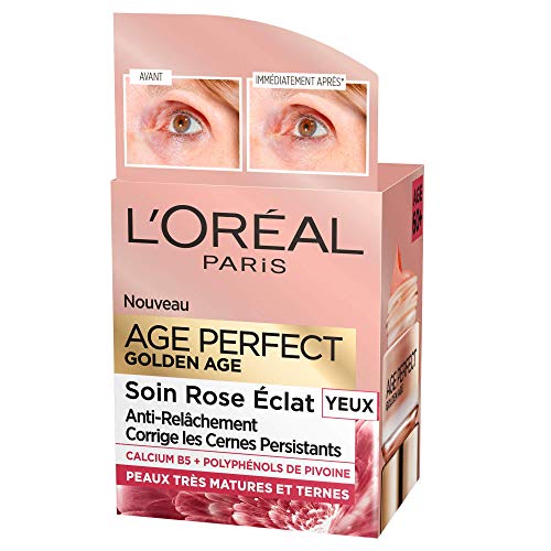 L'Oréal Paris - Age Perfect - Golden Age - Soin Rose Yeux - Anti-Relâchement & Eclat - Peaux Matures - 15 mL
