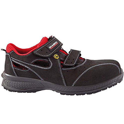 Giasco Sandale Haiti S1P, Größe 42, 1 Stück, schwarz / rot, 71N93C42