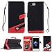 Produktbild xifanzi PU Leder Klappetui für iPhone 7 Plus/ iPhone 8 Plus Brieftasche Buchstil Abdeckung Stitching Color Design Metallschnalle Original Flip Case mit Handschlaufe Griffabdeckung iPhone 7 Plus/ iPhone 8 Plus Case Schwarz Bookstyle mit Kickstand Funktion Kartenhalter Mehrfachwinkel Schutzhülle für Apple iPhone 7 Plus (5.5") iPhone 8 Plus (5.5")