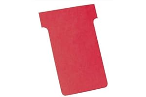 Nobo, Lot de 100 fiches T pour planning, Indice 3, Rouge, 2203003