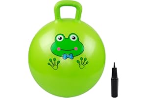 INPODAK Hüpfball für Kinder, Hüpfbäll ab 6 7 8 9 Jahre, 20 Zoll Hopper Ball, Sprungball für Jungen Mädchen, Kleinkinder Springbälle, Garten Spiel Drinnen Draußen Grün Frosch