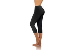 sesto senso Damskie legginsy 3/4 Capri bawełna dziewczęce spodnie fitness spodnie sportowe kolorowe joga