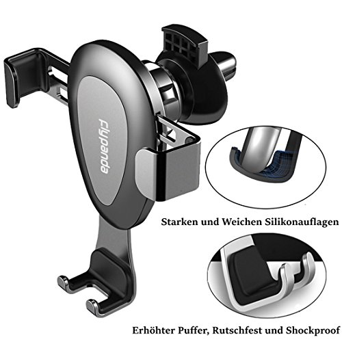iPhone Porta Cellulare da Auto, Flypanda Supporto Auto Smartphone da Auto GravitÃ  Universale 360 Gradi di Rotazione per iPhone X 8 7 6S 6 Plus 5 5s / Samsung galaxy s8 S7 edge S6/ Huawei Honor 9/ Sony/ LG/ Xiaomi/ GPS ecc (Grigio)
