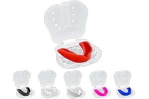 Protège-dents pour adultes, seniors, juniors, enfants, jeunes, parfaits pour l'école, les sports de combat, le rugby, le football, le hockey, le MMA, la boxe, (Junior(<11), Rouge)
