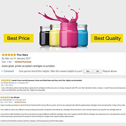 Freshworld Kompatibel Ersatz HP 940XL Tintenpatronen für HP Officejet Pro 8500 8000 8500A A809 A909a Drucker 4er Set (1 Schwarz,1 Cyan,1 Magenta,1 Gelb) - 2