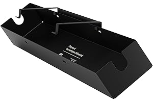 Oakywood - Prowadzenie kabli pod stołem - Czarny kanał kablowy do biurka, stołu, biurka stojącego - Składany, wykonany z metalu - 15,5x100x10cm - Czarny