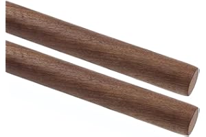 BAIWANLIN Holzstab Walnuss rund Dübel unlackiert zum Basteln Kleiderstange Gehstock Durchmesser3–50mm Länge500mm,22mm*500mm*2pcs