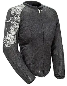 Joe Rocket Cleo 2.2 Womens Mesh Motorcycle Riding Jacket (Black/Black, X-Small)