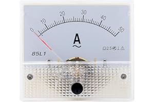 ZHOUMO 1-50 A 85L1 Panneau AC mètre ampèremètre analogique ampèremètre Cadran Affichage de courant Pointeur Ampèremètre (50 A)