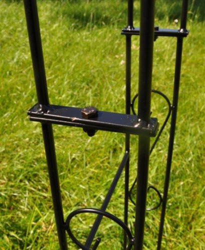 Stabiler Rosenbogen 10mm Massiveisen! B: 160cm Schwarz aus Metall - 2