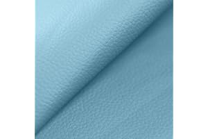DESHOME Chiara 5 metri - Tessuto al Metro Similpelle Idrorepellente anti-screpolatura Stoffa in Ecopelle h 140 cm per rivestimento divani, cuscini, tappezzeria (Azzurro)