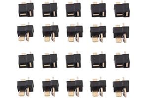 OliYin 10 paia di mini connettori neri a T maschio femmina per batteria Lipo (confezione da 10)