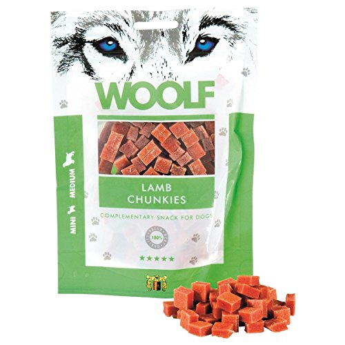 Chunkies - Complementary Snacks for Dogs. Dog Treats with Natural Ingredients and High Meat Content, Balanced Nutrition, Free from Artificial Additives. Suitable for Puppies (Lamb, 100g)