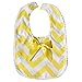 Pinkyee Baby Chevron Bib Yellow And White