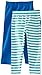 Toby Tiger Baby Girls Organic Pack Striped Set of 2 Leggings, Blue, 5 Years (Manufacturer Size:5-6 years)