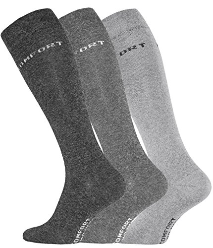 VCA - Calcetines hasta la rodilla - para hombre gris anthracite/gris