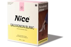 Nice Sauvignon Blanc, Wine Box, Crisp, French White Wine from Côtes de Gascogne, Stays Fresh for 6 Weeks, 1 x 2.25L Boxed Wine