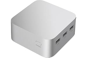 ASKHAND Mini PC Alder Lake N100 (jusqu'à 3.4GHz) 8 Go LPDDR5/256Go M.2 SSD Mini Ordinateur de Bureau, Tour PC 4K @60HZ 3*HDMI Triple Display,WiFi5, 2*RJ45 Gigabit Ethernet, BT4.2, pour Bureau Étude