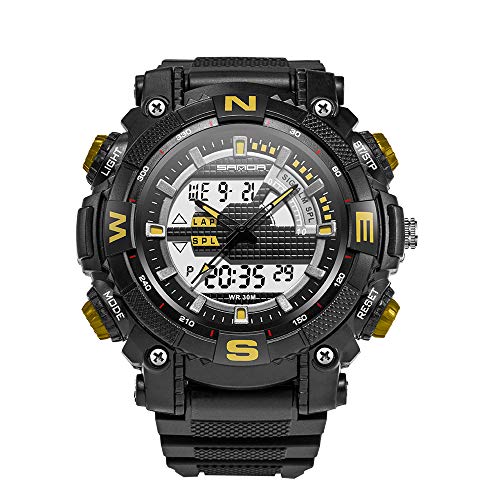 Zwbfu Sanda 743 Electronic Sport Watch Men Waterproof Relojes Analog Digital LED Back Light Reloj de Pulsera para Reloj Masculino