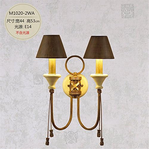 ShengYe Modern Vintage Sconce Wall Light Wall Lamp Iron wall lamp retro living room wall lamp background wall lamp bedroom aisle wall lamp, width 44cm high 53cm