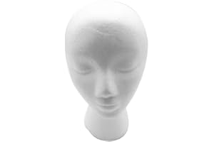 PORFEET Kopfform, Schaum Weiblich Schaufensterpuppe Kopf Hut Perückenhalter Kopfbedeckung Display Model Shooting Requisiten