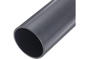 QUARKZMAN Tubo Rigido Rotondo Pvc da 3 Pollici Tubo Tubazione Ferramenta 69,4mm Id 76mm Od Lunghezza 9" Grigio Chiaro Alta Resistenza per Tubo Acqua, Artigianato, Guaina per Cavi