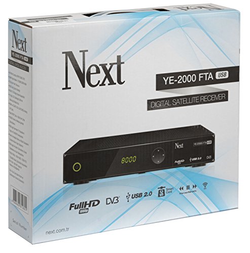 NEXT YE-2000 FTA USB digitaler Satelliten-Receiver inkl. HDMI Kabel (HDTV, DVB-S2, HDMI, SCART, USB 2.0, S/PDIF, Full HD 1080p) [vorprogrammiert ASTRA, HOTBIRD, TÜRKSAT] – schwarz - 5