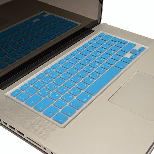 Russian - Englisch Keyboard cover (skin) silicone for Apple MacBook Air&amp;Pro 13'', 15'', 17'', EU Layout, BLUE