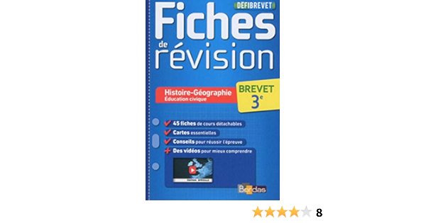 Amazon Fr Defibrevet Fiches De Revision Histoire Geo 3e Collectif Livres