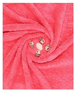 U & U UNIQUE UTILITIES Coral Microfiber Bath Towel for Women, 70 X 140 cm, 350 GSM (Pink)