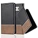 Produktbild Cadorabo Hülle für Samsung Galaxy S6 Edge - Hülle in SCHWARZ BRAUN – Handyhülle mit Standfunktion und Kartenfach aus Einer Kunstlederkombi - Case Cover Schutzhülle Etui Tasche Book