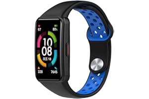BYISYUE Oddychający sportowy silikonowy pasek do Huawei Band 6 / Band 6 Pro/Band 6 NFC pasek na nadgarstek zamiennik paska dla Honor Band 6