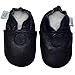 Soft Leather Baby boys or girls Shoes with Suede Soles by Dotty Fish. Plain Navy design - 6-12 months