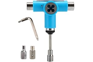 SEIWEI Skateboard Tool，Portable Skate Tools Set LongBoard Repair T Tool Multifunctional Practical With Ratchet T Wrench