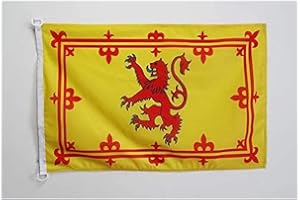 AZ FLAG - Kingdom of Scotland Nautical Flag - 18'' x 12'' - For Outdoor and Boat - Royal Scottich Banner Knitted Polyester with Two Plastic Rings - Vivid Colors - 12x18 in - 45x30 Cm