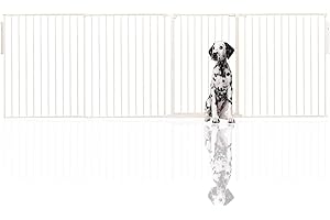 Bettacare Premium Extra Tall Multi Panel Flexible Dog Barrier, up to 298cm Wide, White, 105cm Tall, Dog Barrier for Pets Dogs and Puppy, Puppy Barrier suitable for Indoor and Outdoor use
