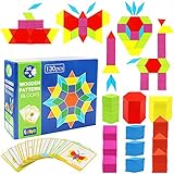 【Endloses Vergnügen】---- Platzieren, verfolgen, stapeln oder sortieren. Es gibt unendlich viele Möglichkeiten, mit diesem Set zu spielen, die Kreativität und selbstständiges Lernen fördern und gleichzeitig wunderschöne Muster und Kunstwerke schaffen.