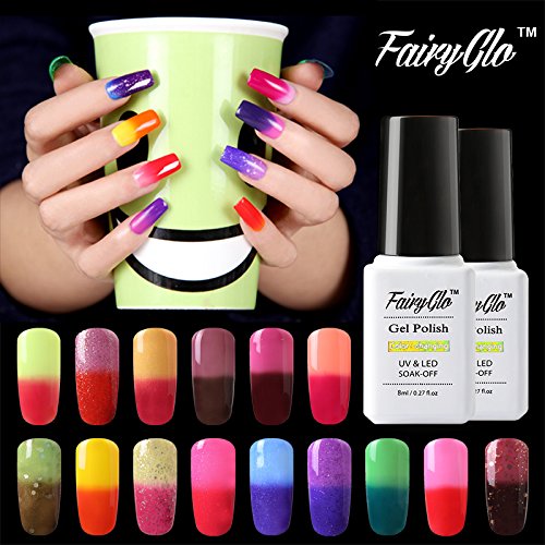 UV nagellack set FairyGlo Thermo Gellack Nagelgel Nail Gel Polish Pure Farbe (1 x Stück) - 4
