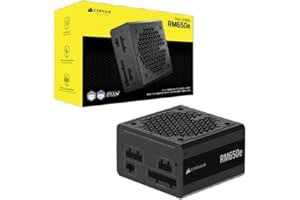 CORSAIR RM650e (2025) Bloc d'alimentation ATX entièrement modulaire à Faible Bruit avec câble 12 V-2 x 6 - Conforme aux Normes ATX 3.1 et PCIe 5.1 - Efficacité Gold Cybenetics - Condensateurs évalués