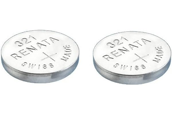 2 x Renata 321 klockbatteri tillverkad i Schweiz silveroxid 1,5 V även känd som SR616SW