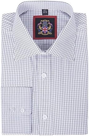 JANEO BRITISH APPAREL Nos Tibi Serviat UK CoMens Formal Dress Shirts for Office Business, Wedding Suit & Casual Leisure. Long Sleeve Style in Single or Double Cuff. Janeo British Apparel The Hampton Check Shirt.