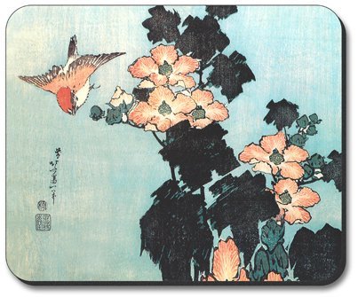 Preisvergleich Produktbild Hukusai: Hibiscus & Sparrow Mouse Pad