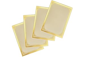 QOWIJEX 4 Fogli A4 Carta Partecipazione 250G Ufficio Vuoto,Forniture Documenti Cerimonia Accademica Premi Premio Laurea Anno Classe Pratica