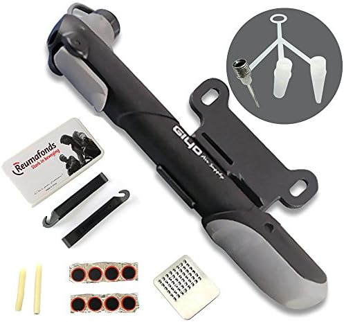 HSZCTech Mini Bike Pump, Portable Bicycle Pump, Schrader and Presta Values Compatible,Good for Road, Mountain, BMX Bicycles ,Sports Balls Black